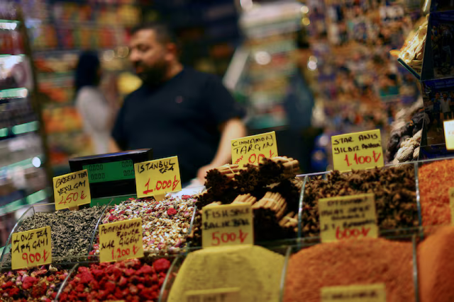 A view of produce for sale at a store in Istanbul, Türkiye, May 29, 2023